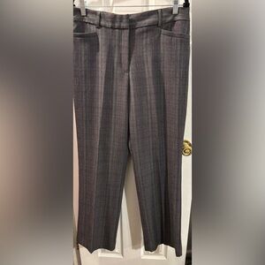 dressbarn Gray Plaid Trousers